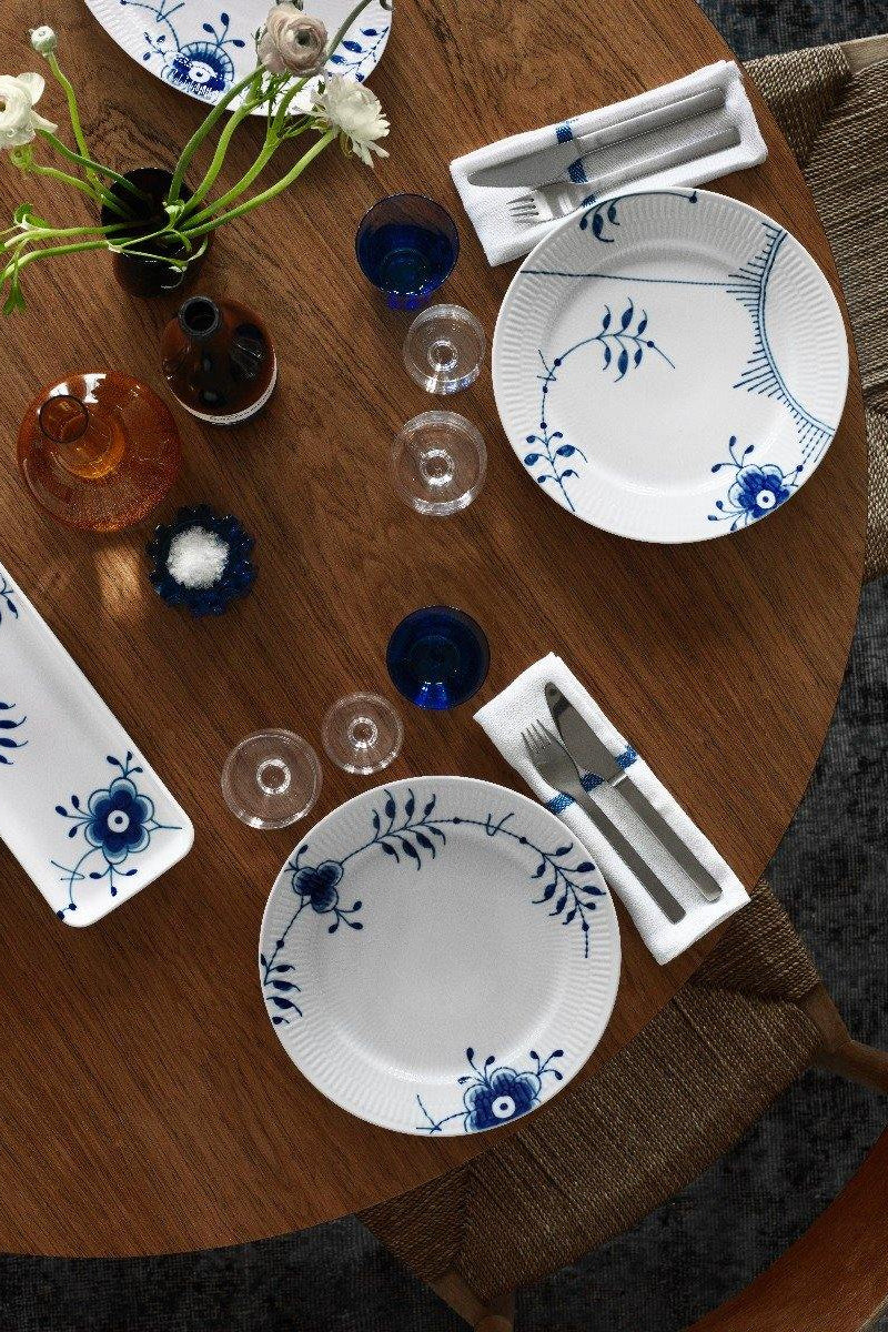 Royal Copenhagen Blå Mega riflet tallerken - 27 cm. - Bahne